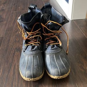 L.L Bean navy bean boots